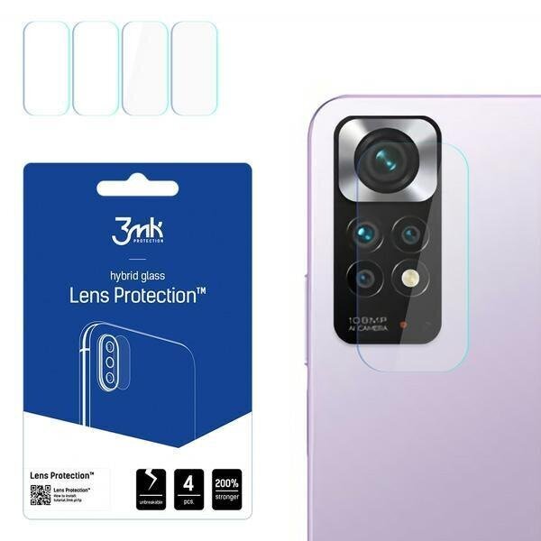 3MK Linssisuoja puhelimelle Xiaomi Redmi Note 11s 4G kameralle, 4 kpl hinta ja tiedot | Näytönsuojakalvot ja -lasit | hobbyhall.fi