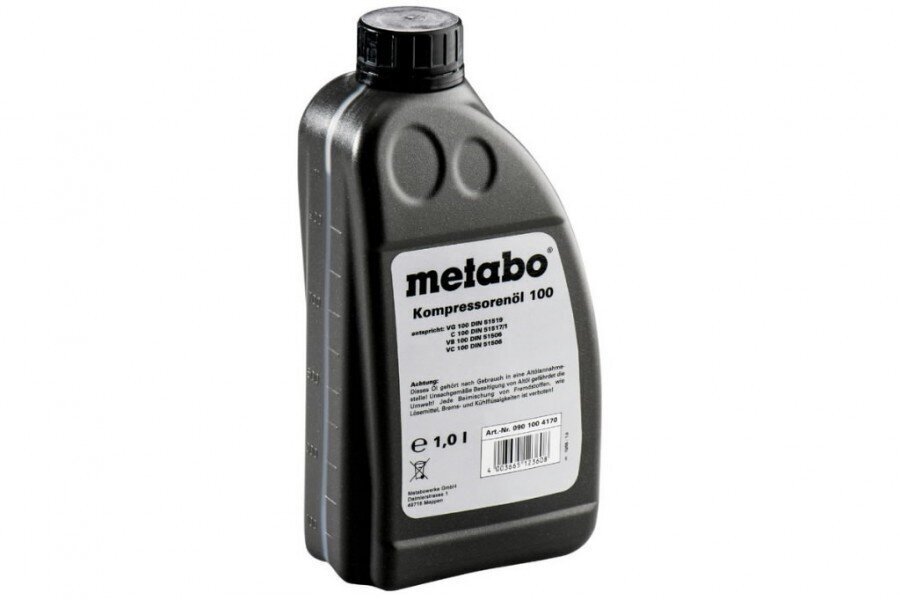 Kompressori öljy MOTANOL HP100, 1L, Metabo hinta ja tiedot | Voiteluöljyt ja -nesteet | hobbyhall.fi