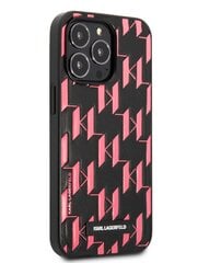 Karl Lagerfeld Monogram Plaque Suojakuori for iPhone 13 Pro Vaaleanpunainen hinta ja tiedot | Puhelimen kuoret ja kotelot | hobbyhall.fi