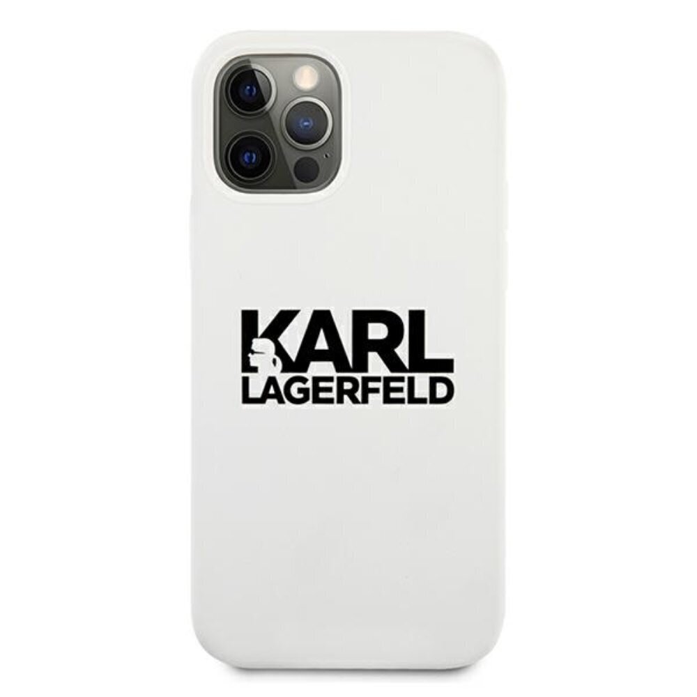 Karl Lagerfeld for iPhone 13 Mini 5,4'' KLHCP13SSLKLWH Silicone Stack Logo, valkoinen hinta ja tiedot | Puhelimen kuoret ja kotelot | hobbyhall.fi
