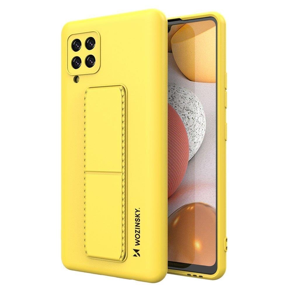 Wozinsky Kickstand Case suojakuori Samsung Galaxy A42 5G, keltainen hinta ja tiedot | Puhelimen kuoret ja kotelot | hobbyhall.fi