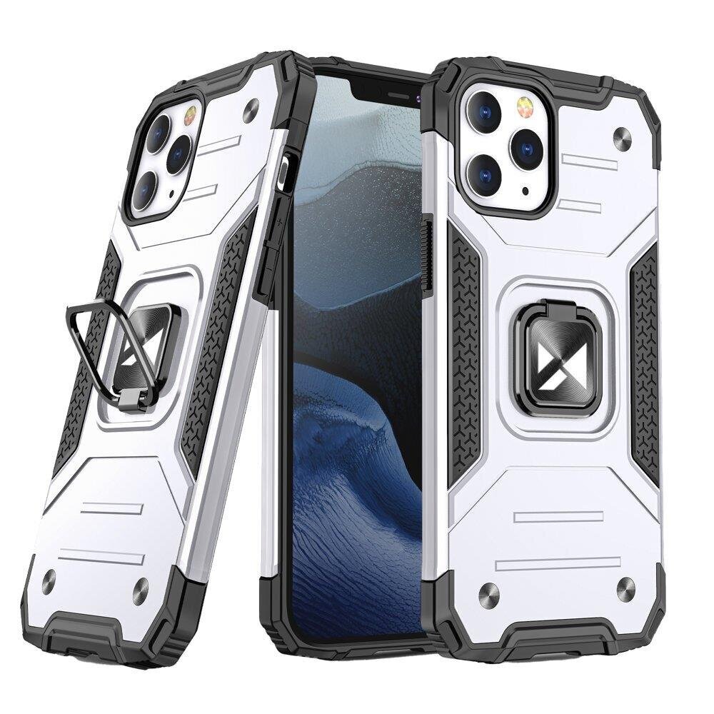 Wozinsky Ring Armor Hybrid Case suojakuori iPhone 13 Pro Max, hopea hinta ja tiedot | Puhelimen kuoret ja kotelot | hobbyhall.fi