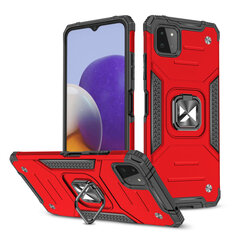 Wozinsky Ring Armor Hybrid Case suojakuori Samsung Galaxy A22 4G, punainen hinta ja tiedot | Puhelimen kuoret ja kotelot | hobbyhall.fi