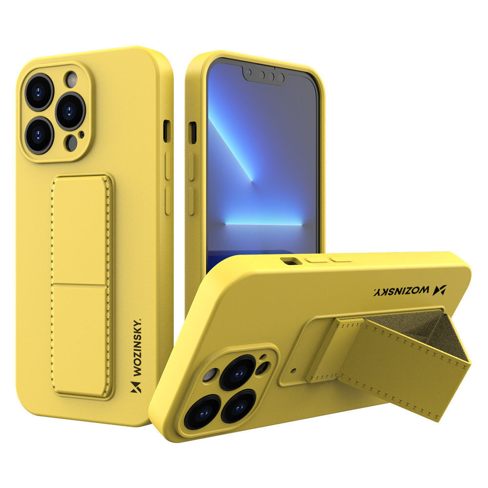 Wozinsky Kickstand Case suojakuori iPhone 13, keltainen hinta ja tiedot | Puhelimen kuoret ja kotelot | hobbyhall.fi
