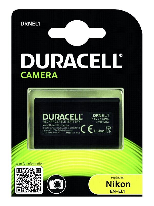 Duracell Premium Analog Nikon EN-EL1 -akku CoolPix 775 880 995 DG-5W 7.4V 750mAh hinta ja tiedot | Kameran akut | hobbyhall.fi