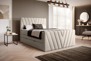 NORE Candice Inari 22 -sänky, 140 x 200 cm, beige hinta ja tiedot | Sängyt | hobbyhall.fi