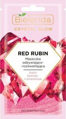 Lehtinaamio kasvoille Bielenda Crystal Glow Red Rubin 8 g hinta ja tiedot | Kasvonaamiot ja silmänalusaamiot | hobbyhall.fi