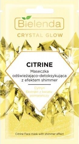 Lehtinaamio kasvoille Bielenda Crystal Glow Citrine 8 g hinta ja tiedot | Kasvonaamiot ja silmänalusaamiot | hobbyhall.fi