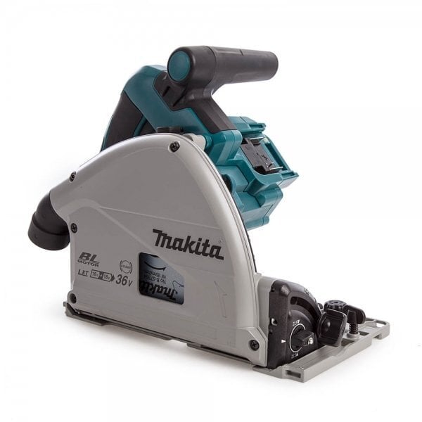 Makita Upotuspyörösaha DSP600ZJ / 2 x 18 V, ilman akkua ja laturia hinta ja tiedot | Sahat ja sirkkelit | hobbyhall.fi