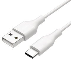 DCO Durable TPE Universal USB - USB-C (Type-C) Data & Fast 2.4A latauskaapeli, 2m, valkoinen hinta ja tiedot | Puhelinkaapelit | hobbyhall.fi