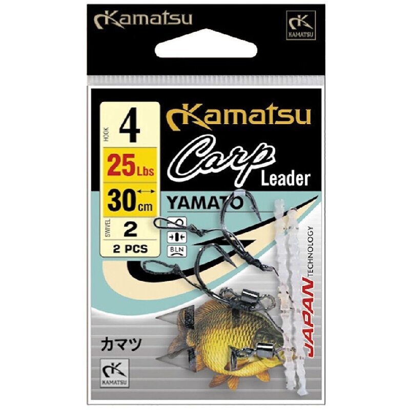 Koukut siimalla Kamatsu Carp Leader Yamato, 30 cm - nro 2 hinta ja tiedot | Ongenkoukut | hobbyhall.fi