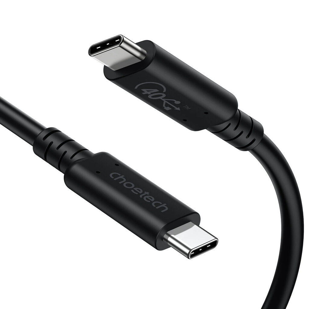 Kaapeli Choetech USB4, USB-C - USB-C, 40Gbps, 100W, 20V/ 5A, 8K/ 60HZ, 0.8m hinta ja tiedot | Puhelinkaapelit | hobbyhall.fi