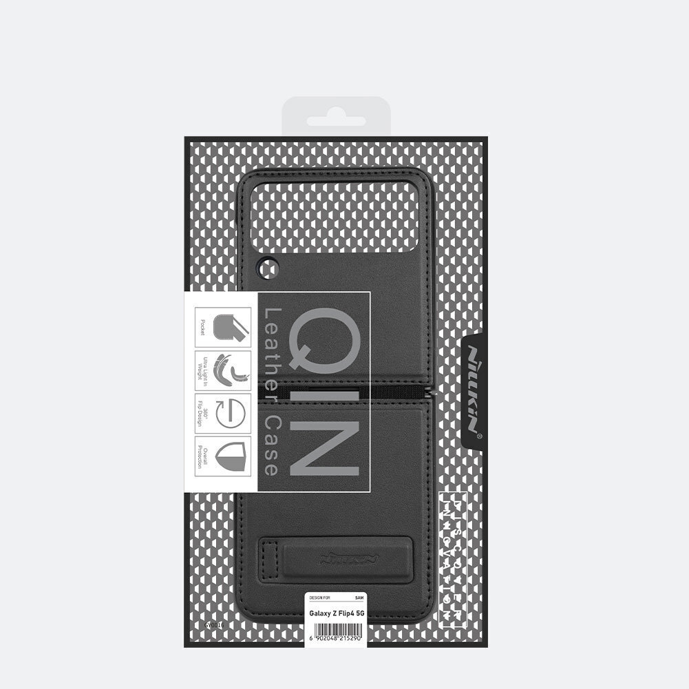 Nillkin Qin Vegan Leather Samsung Galaxy Z Flip 4 dark green hinta ja tiedot | Puhelimen kuoret ja kotelot | hobbyhall.fi