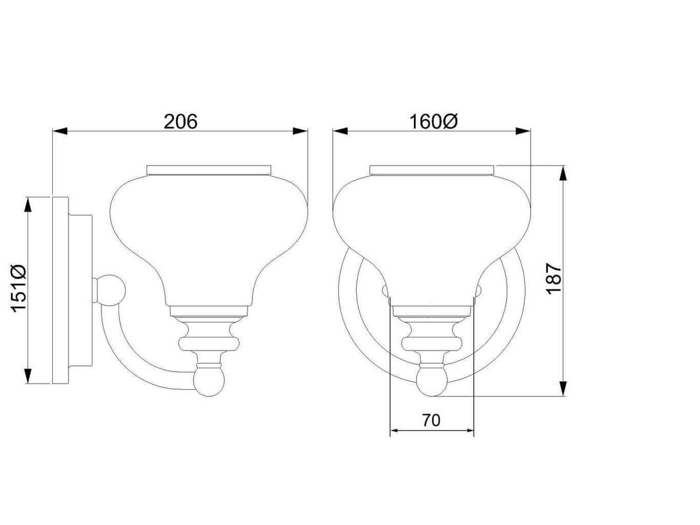 Elstead Lighting Ainsley HK-AINSLEY1-BATH Seinävalaisin hinta ja tiedot | Seinävalaisimet | hobbyhall.fi