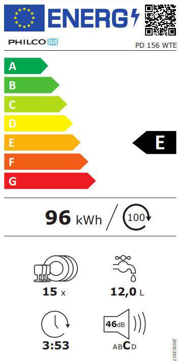 Philco PD 156 WTE hinta ja tiedot | Astianpesukoneet | hobbyhall.fi