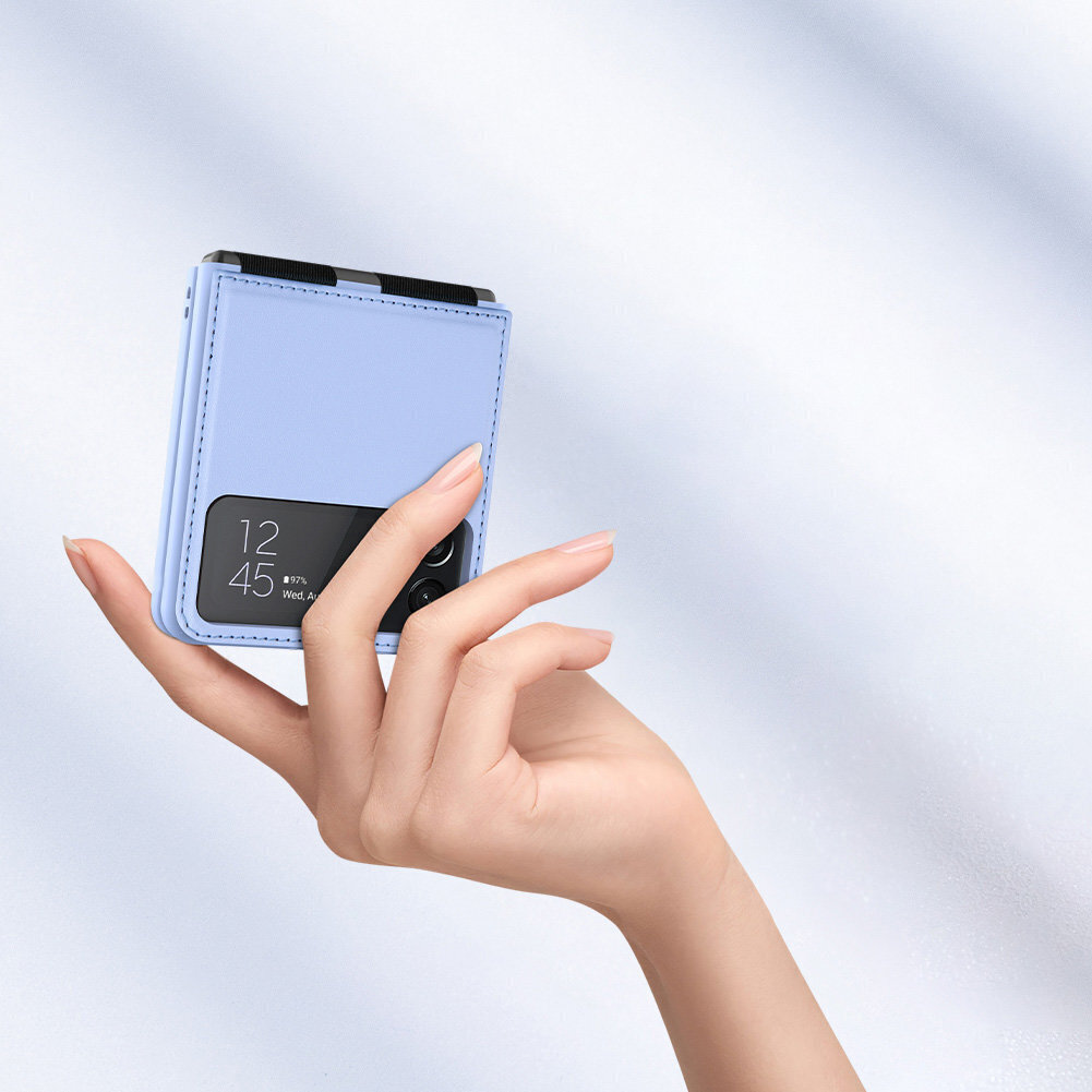 Nillkin Qin Vegan Leather Samsung Galaxy Z Flip 4 liilan värinen hinta ja tiedot | Puhelimen kuoret ja kotelot | hobbyhall.fi