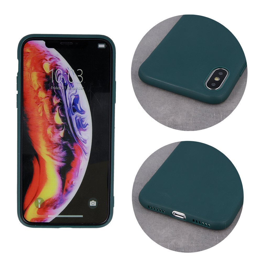 Mocco Ultra Slim Soft Matte 0.3 mm Silicone Case forXiaomi 12 5G / 12X 5G Dark Green hinta ja tiedot | Puhelimen kuoret ja kotelot | hobbyhall.fi