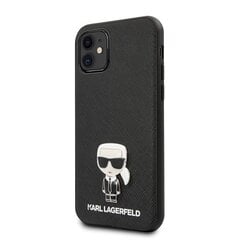 Karl Lagerfeld KLHCP12SIKMSBK iPhone 12 mini 5,4" musta/musta kova kotelo Saffiano Ikonik Metal hinta ja tiedot | Puhelimen kuoret ja kotelot | hobbyhall.fi