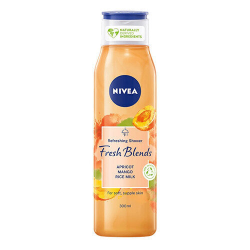 Nivea Fresh Blends Apricot Suihkugeeli 300 ml hinta ja tiedot | Suihkusaippuat ja suihkugeelit | hobbyhall.fi