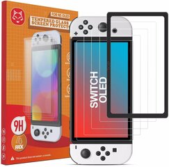 Nintendo Switch OLED karkaistu lasi näytönsuoja 4 kpl hinta ja tiedot | Pelikonsolitarvikkeet | hobbyhall.fi