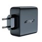 Seinälaturi Acefast A37 PD100W GAN, 4x USB, 100W (musta) hinta ja tiedot | Puhelimen laturit | hobbyhall.fi
