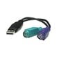 Manhattan USB 2x PS2 (PS/2) -sovitin näppäimistön ja hiiren liittämiseen PS2:een hinta ja tiedot | Kaapelit ja adapterit | hobbyhall.fi