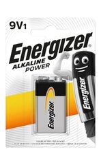 Akku Patarei ENERGIZER Alkaline Power 9V 6LR61 B1 Alkaline 1 kpl hinta ja tiedot | Paristot | hobbyhall.fi