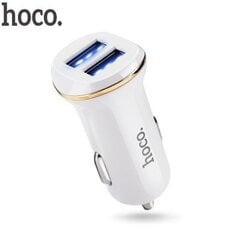 Hoco Premium Z1 Fast Dual USB 2.1A 2x USB-autolaturi + Lightning USB -kaapeli valkoinen hinta ja tiedot | Puhelimen laturit | hobbyhall.fi