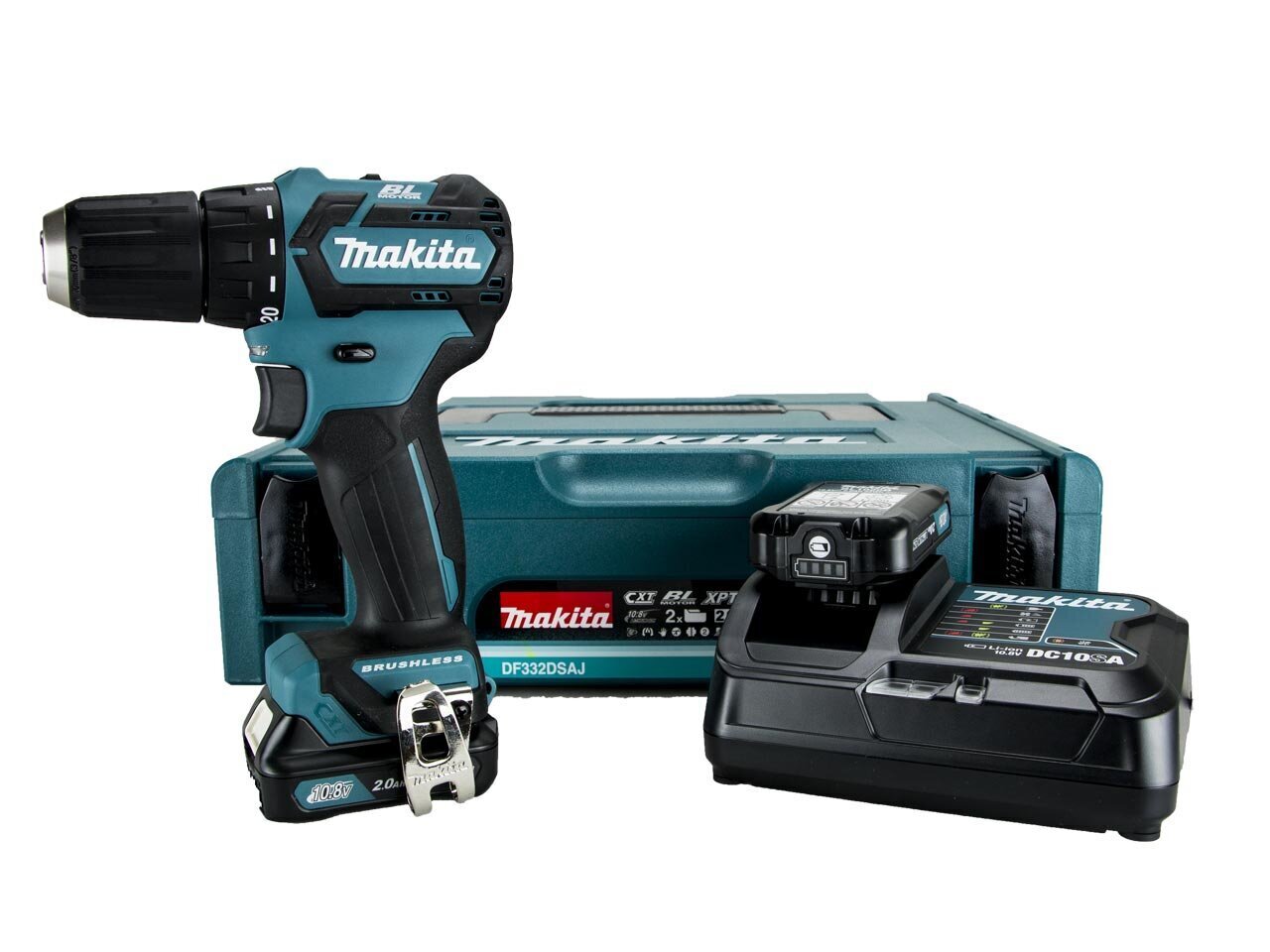 Makita akkuruuvinväännin DF332DSAJ, 10,8 V / 2x 2,0 Ah Li-ion hinta ja tiedot | Akkuporakoneet ja ruuvinvääntimet | hobbyhall.fi