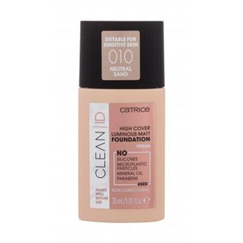 Catrice Clean ID High Cover Luminous Matt Foundation 004 Light Almond meikkivoide, 30ml hinta ja tiedot | Meikkivoiteet ja puuterit | hobbyhall.fi