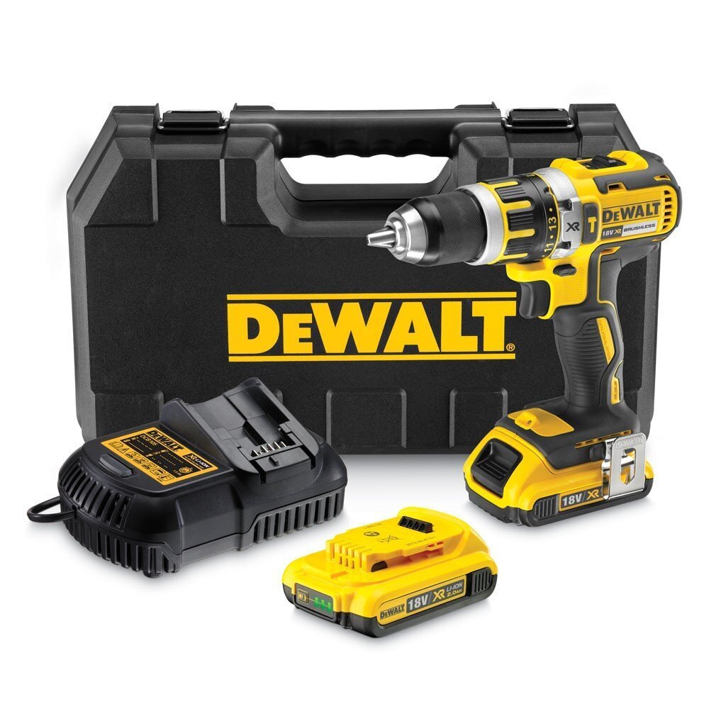 DeWalt Iskuakkuporakone DCD795D2, harjaton, 18V / 2.0Ah, hinta ja tiedot | Akkuporakoneet ja ruuvinvääntimet | hobbyhall.fi