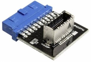 Raijintek USB 3.0 20 Pin to USB Mini 20 Pin Frontpanel USB Type C Adapter Motherboard hinta ja tiedot | Mikrokontrollerit | hobbyhall.fi