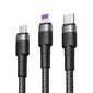 XO-kaapeli NB-Q191 3w1 USB - Lightning + USB-C + microUSB 1,2 m 40W musta hinta ja tiedot | Puhelinkaapelit | hobbyhall.fi