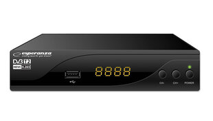 TV-vastaanotin Esperanza EV106P, DVB-T2 H.265/HEVC hinta ja tiedot | TV-antennit | hobbyhall.fi
