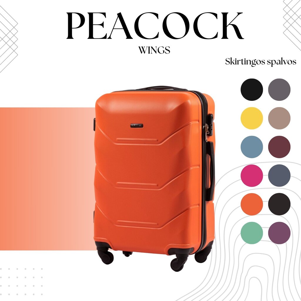 Pieni matkalaukku Wings Peacock XS, oranssi hinta ja tiedot | Matkalaukut ja -kassit | hobbyhall.fi