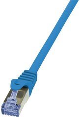 LOGILINK - Patch Cable Cat.6A 10G S/FTP PIMF PrimeLine blue 0,50m hinta ja tiedot | Kaapelit ja adapterit | hobbyhall.fi