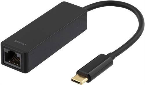 Adapter Deltaco, RJ45/USB 3.1, 10 cm hinta ja tiedot | Kaapelit ja adapterit | hobbyhall.fi