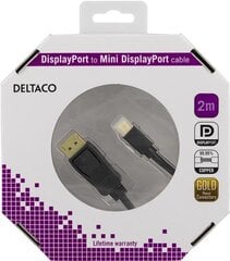 DELTACO DELTACO DisplayPort kabel - 2 m hinta ja tiedot | Kaapelit ja adapterit | hobbyhall.fi