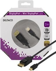 DELTACO DELTACO DisplayPort kabel - 2 m hinta ja tiedot | Kaapelit ja adapterit | hobbyhall.fi
