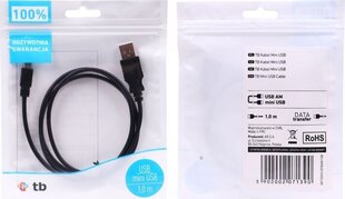 TB AKTBXKU3PBAW10B, USB/miniUSB, 1 m hinta ja tiedot | Kaapelit ja adapterit | hobbyhall.fi