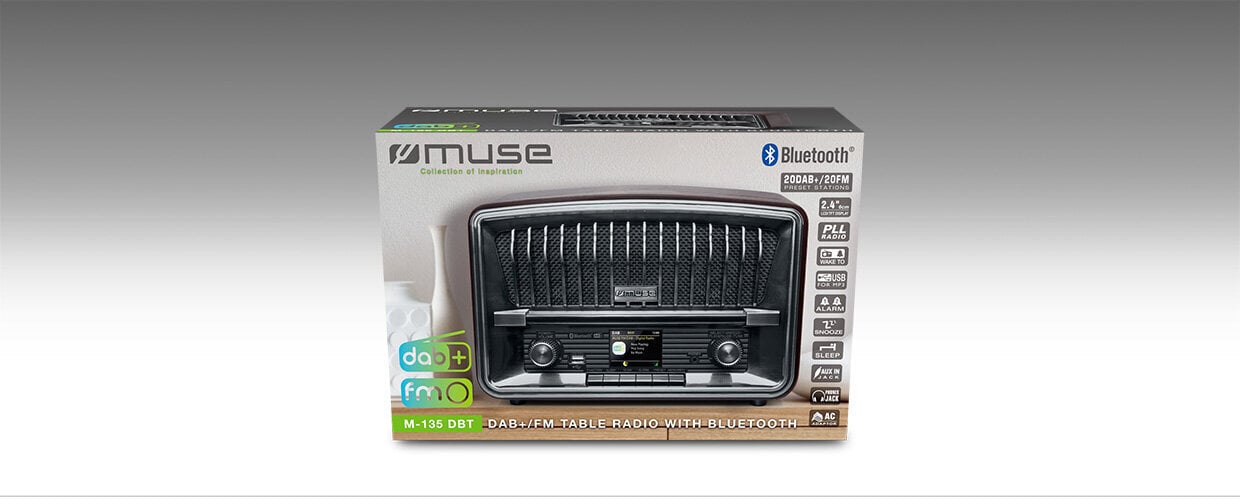 Muse DAB+/FM M-135 DBT hinta ja tiedot | Kelloradiot ja herätyskellot | hobbyhall.fi