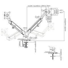 Maclean ER-406G 75x75 hinta ja tiedot | TV-seinätelineet | hobbyhall.fi