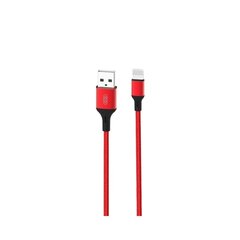 XO cable NB143 USB - Lightning 1,0 m 2,4A red hinta ja tiedot | Kaapelit ja adapterit | hobbyhall.fi