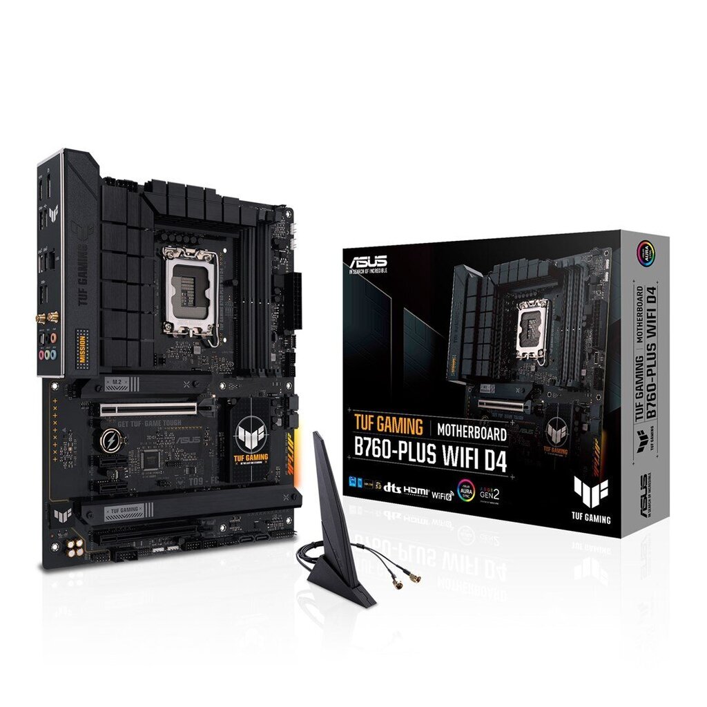 Asus, TUF Gaming B760-PLUS WIFI D4, ATX, LGA1700, DDR4 hinta ja tiedot | Emolevyt | hobbyhall.fi