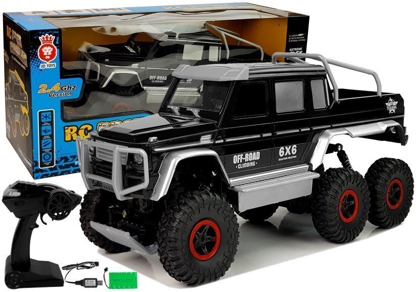 Maastoauto Off-Road 6x6 kaukosäätimellä 1:10, musta, 6+ vuotta vanha hinta  