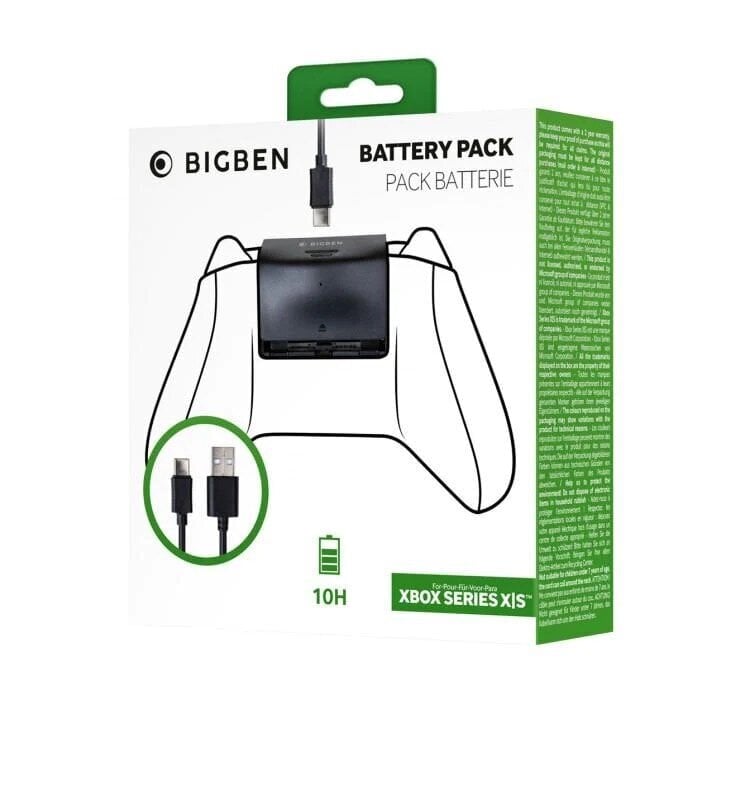 BigBen Battery Pack 1400MaH Xbox Series S|X hinta ja tiedot | Ohjaimet ja lisätarvikkeet | hobbyhall.fi