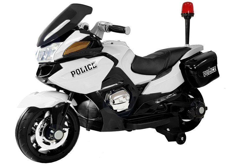 Sähkömoottoripyörä lapsille Police HZB118, valkoinen hinta ja tiedot | Lasten sähköautot | hobbyhall.fi