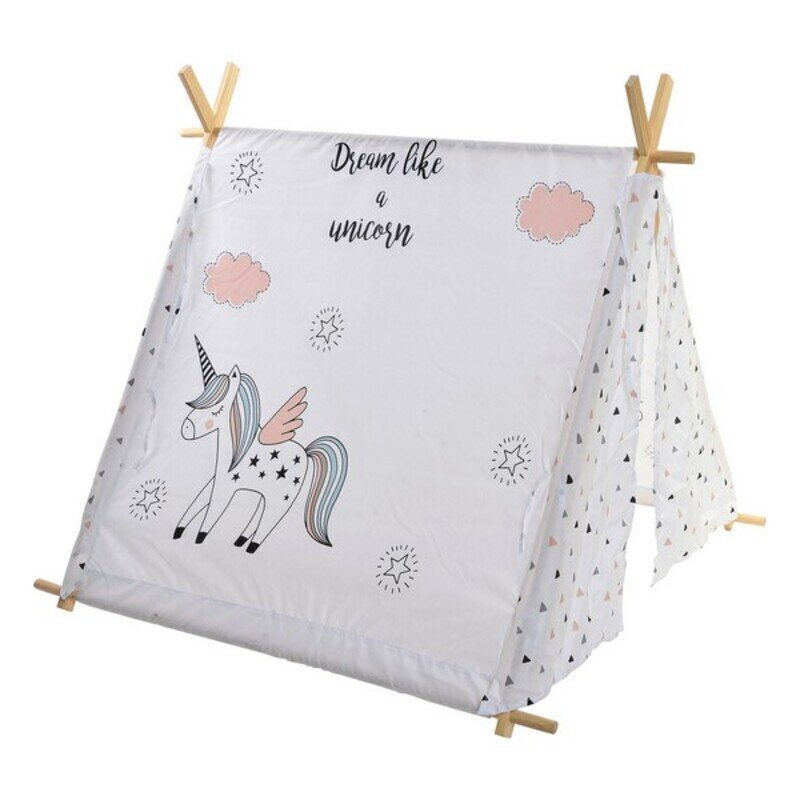 Teltta DKD Home Decor puuvilla yksisarvinen (110 x 110 x 106 cm) hinta ja tiedot | Lasten leikkimökit ja -teltat | hobbyhall.fi