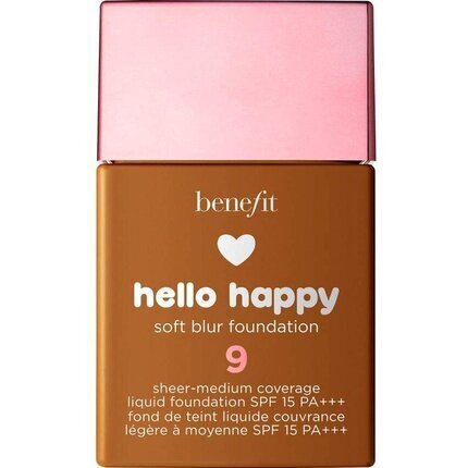 Benefit Hello happy soft blur foundation meikkivoide sävy 9, spf 15, 30ml hinta ja tiedot | Meikkivoiteet ja puuterit | hobbyhall.fi