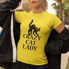 Naisten paita Crazy Cat lady hinta ja tiedot | Hauskat t-paidat | hobbyhall.fi